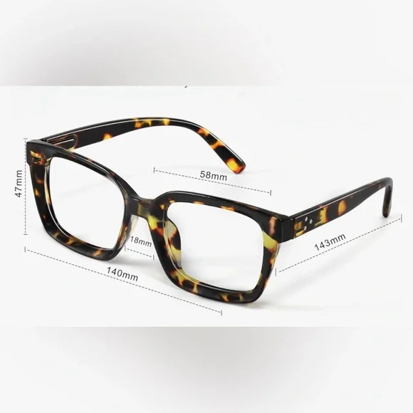 NEW x3.0 Square Blue Light Blocking Reading Glasses - Picture 6 of 7